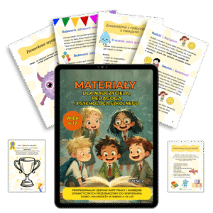 Materiały dla Nauczyciela, Pedagoga i Psychologa Szkolnego rozłożone na stole