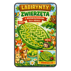 Labirynty zwierzęta dla dzieci – karty pracy z rozwiązaniem, ćwiczenia koncentracji i logicznego myślenia